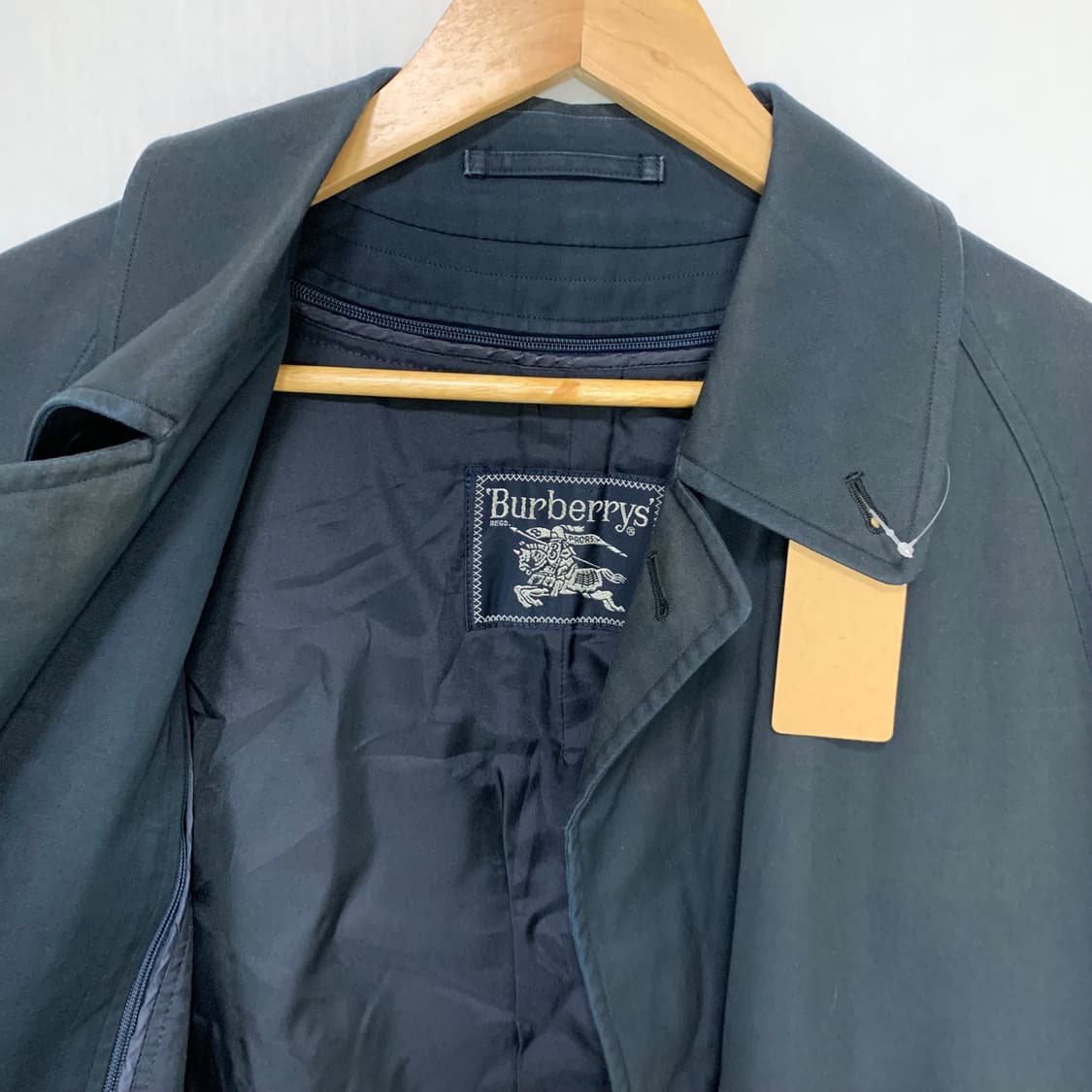 버버리 빈티지 네이비 트렌치 롱 코트 상품이미지4