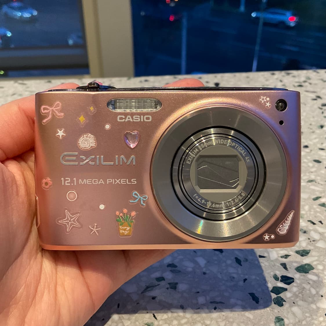 카시오 CASIO 엑슬림 EX-Z400 핑크 태연픽 수채화 감성/작례 상품이미지1