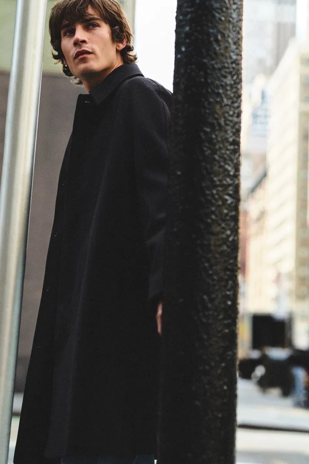 cos checked felted-wool car coat 상품이미지2