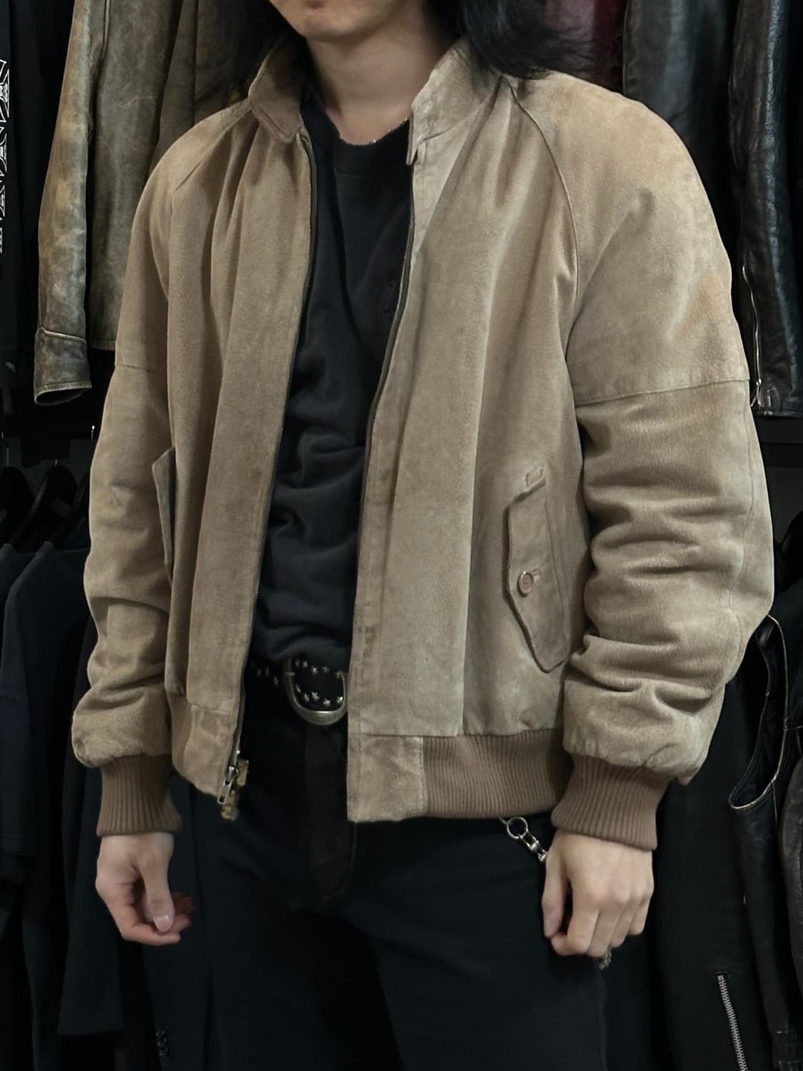90's 피그스킨 스웨이드 봄버 자켓 상품이미지9