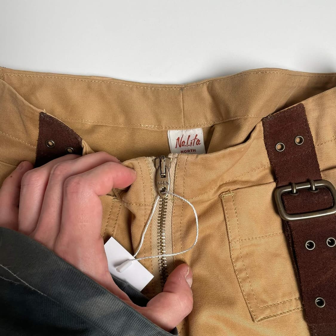 No.l.ita 사이드 스웨이드 라인 로우라이즈 팬츠 (italy)   상품이미지9