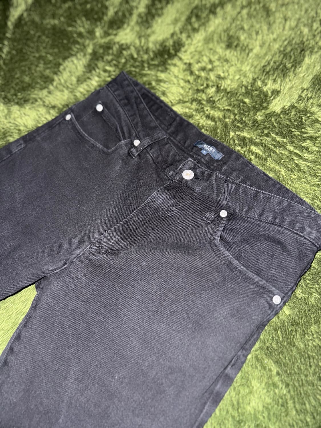 [L] Beams 빔즈 하트 재팬 워싱 코튼 팬츠 블랙 상품이미지2