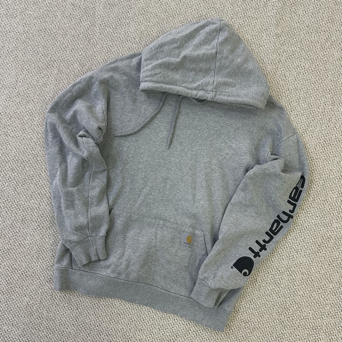 실측확인 레터링 로고 칼하트 후드0403D 상품이미지1