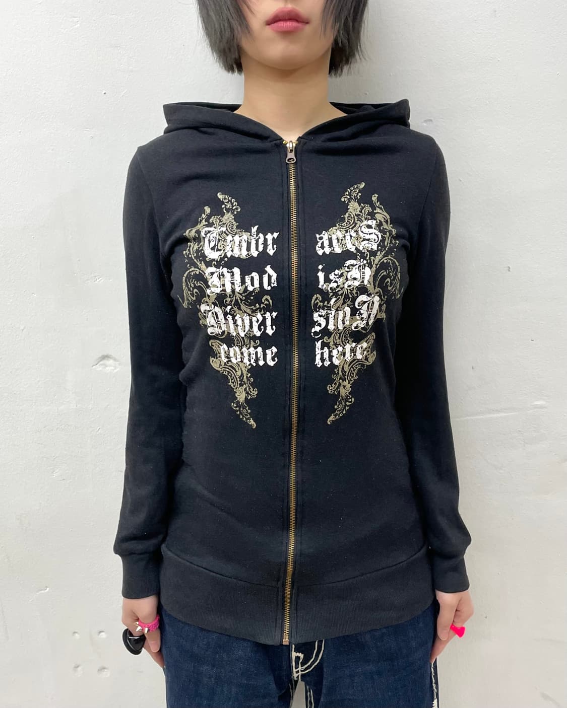 Seahorse Glossy Black Long Hooded Zip 상품이미지2
