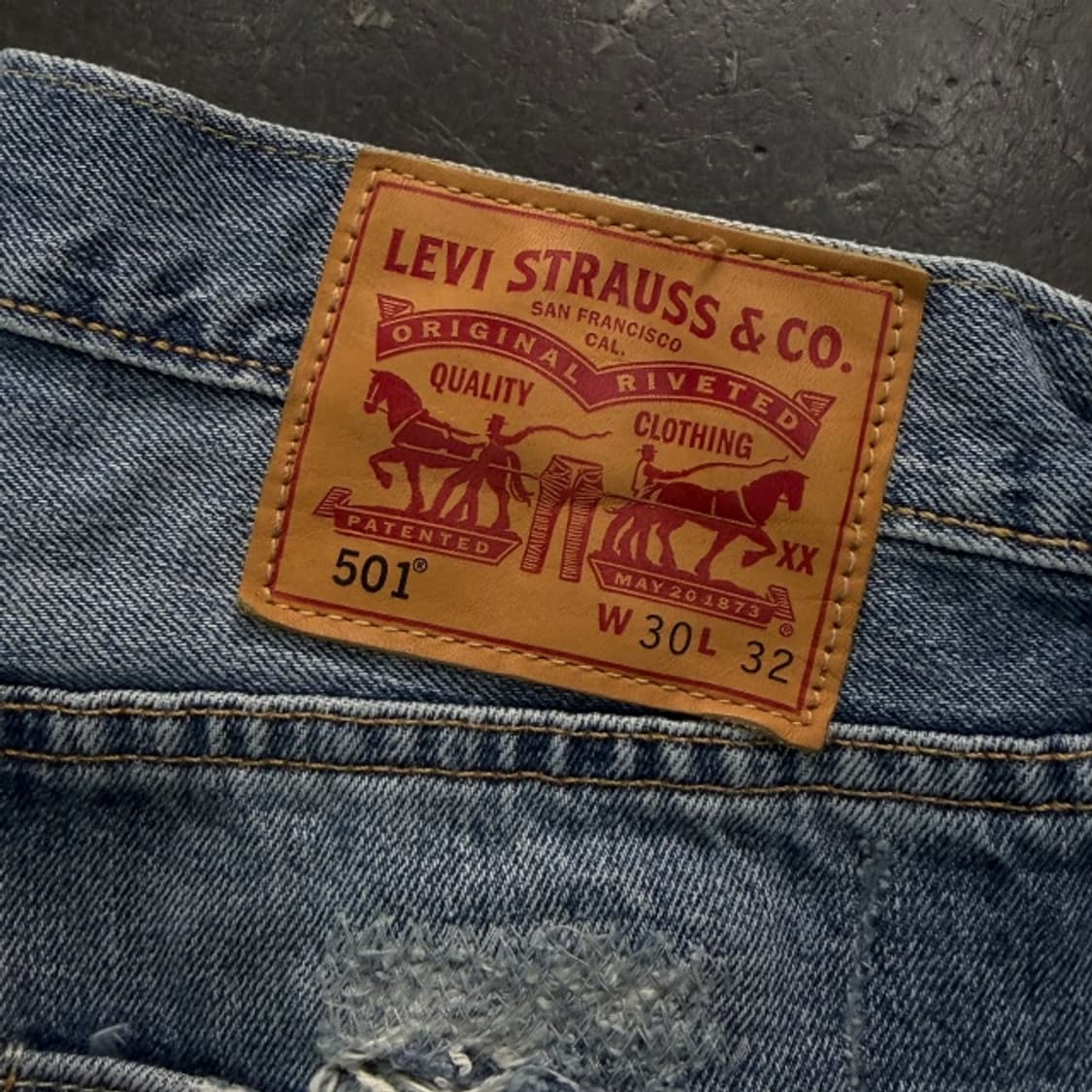 30 리바이스 501 데미지 데님팬츠  상품이미지6