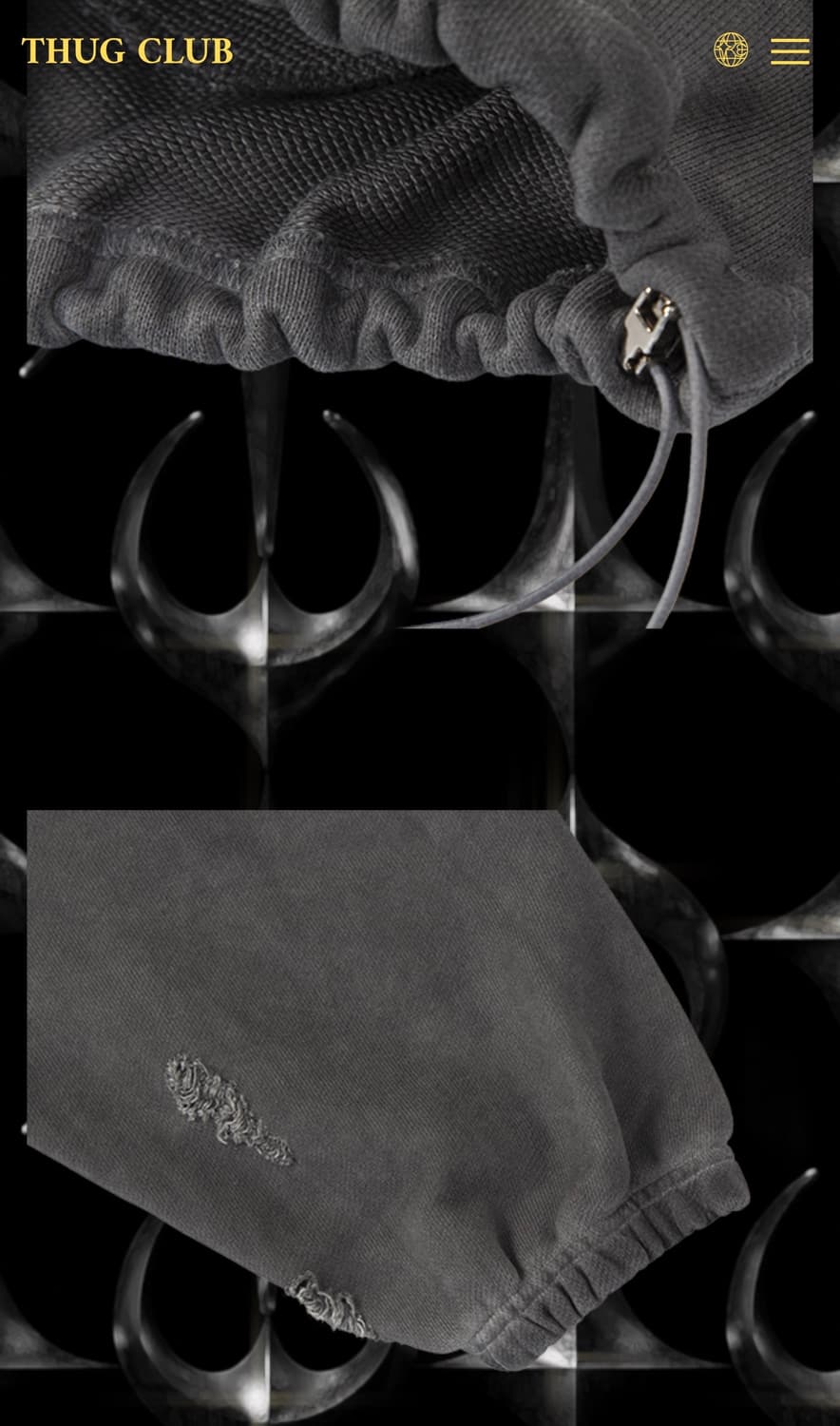 떠그클럽 락 후디 (rock hoodie) 그레이 -3size- 새상품 상품이미지5