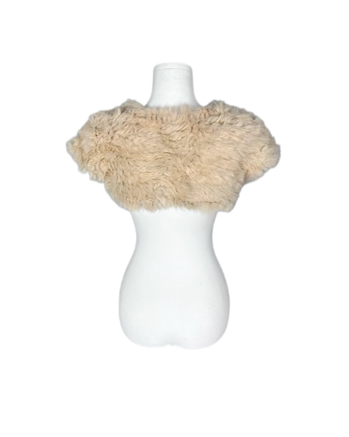 beige rabbit fur bolero 상품이미지4