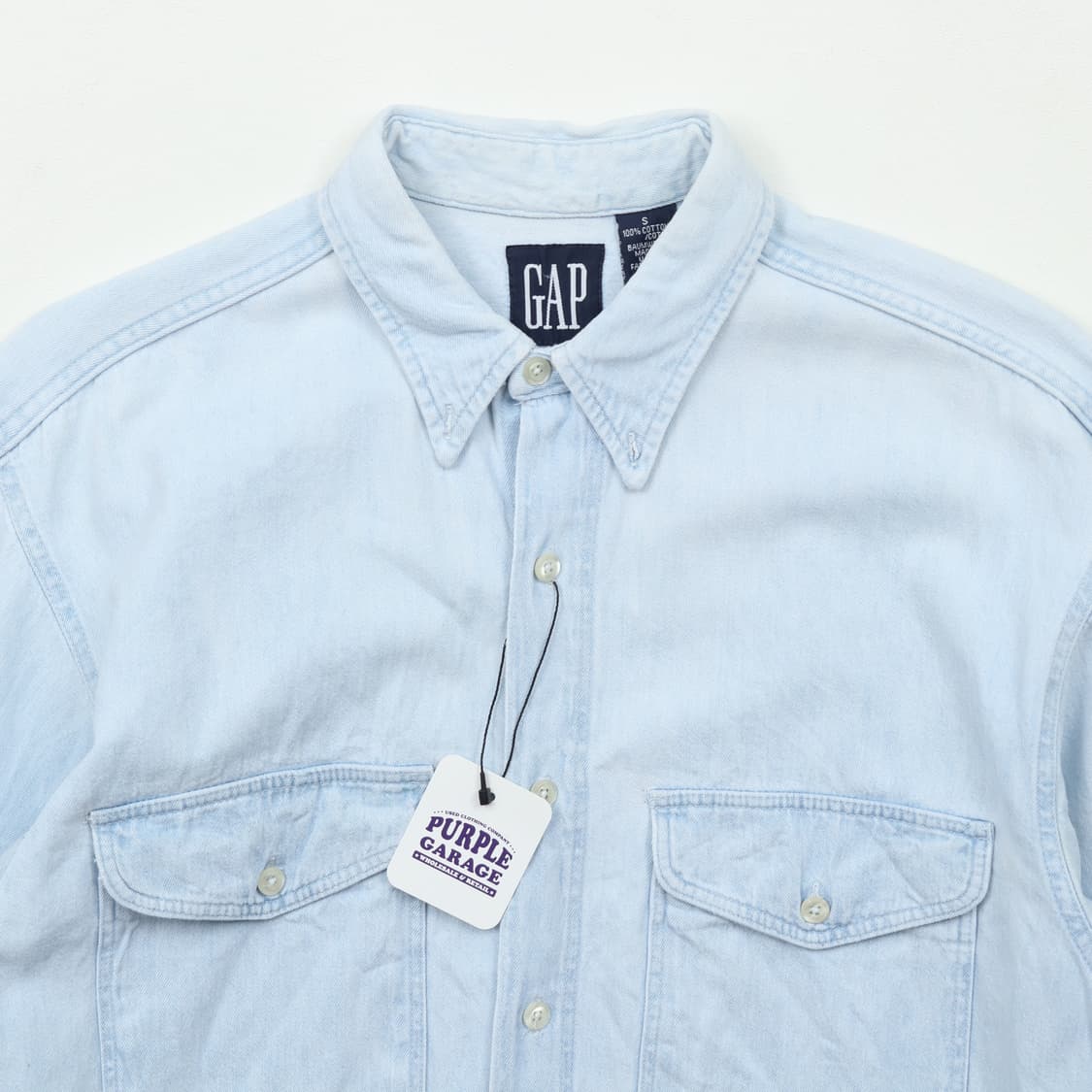 90S 올드 갭 연청 데님셔츠 상품이미지2