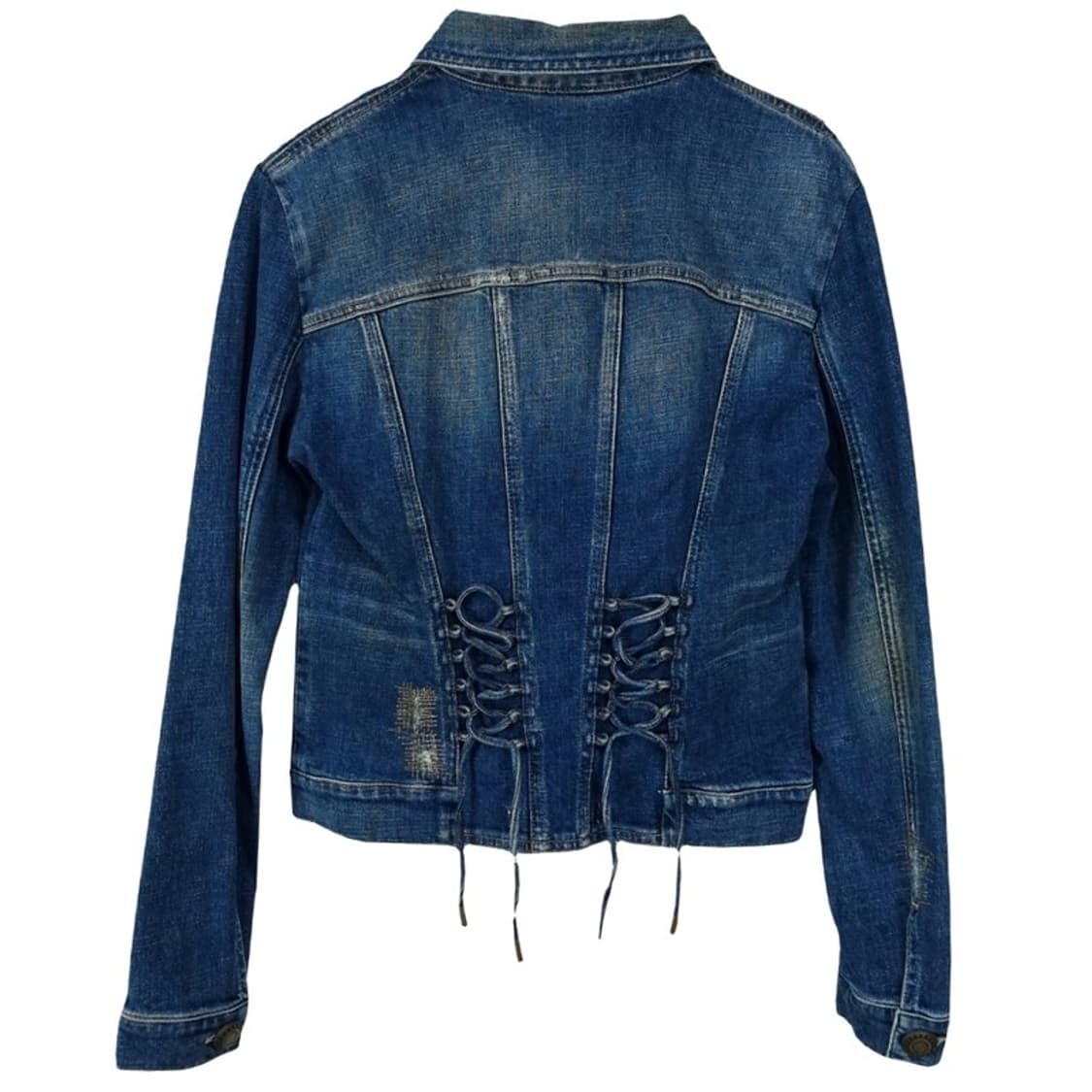 [저스트까발리] 뒷판 레이스 빈티지 데님 자켓 P01308 상품이미지3