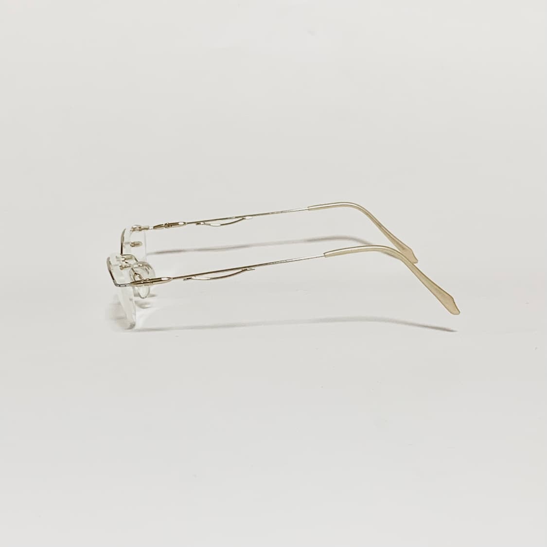 910 반무테 안경 슬림 타원형 메탈 하금테 Y2K 빈티지 남녀공용  상품이미지4