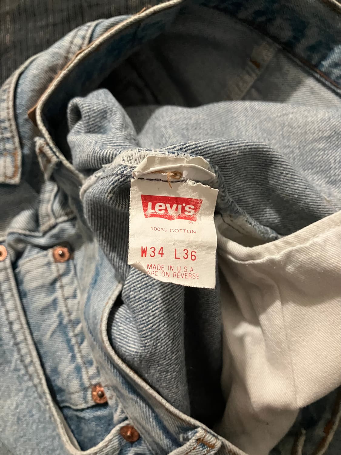 🇺🇸 80s USA 빈티지 리바이스 501XX 데님 팬츠 발렌시아 상품이미지8