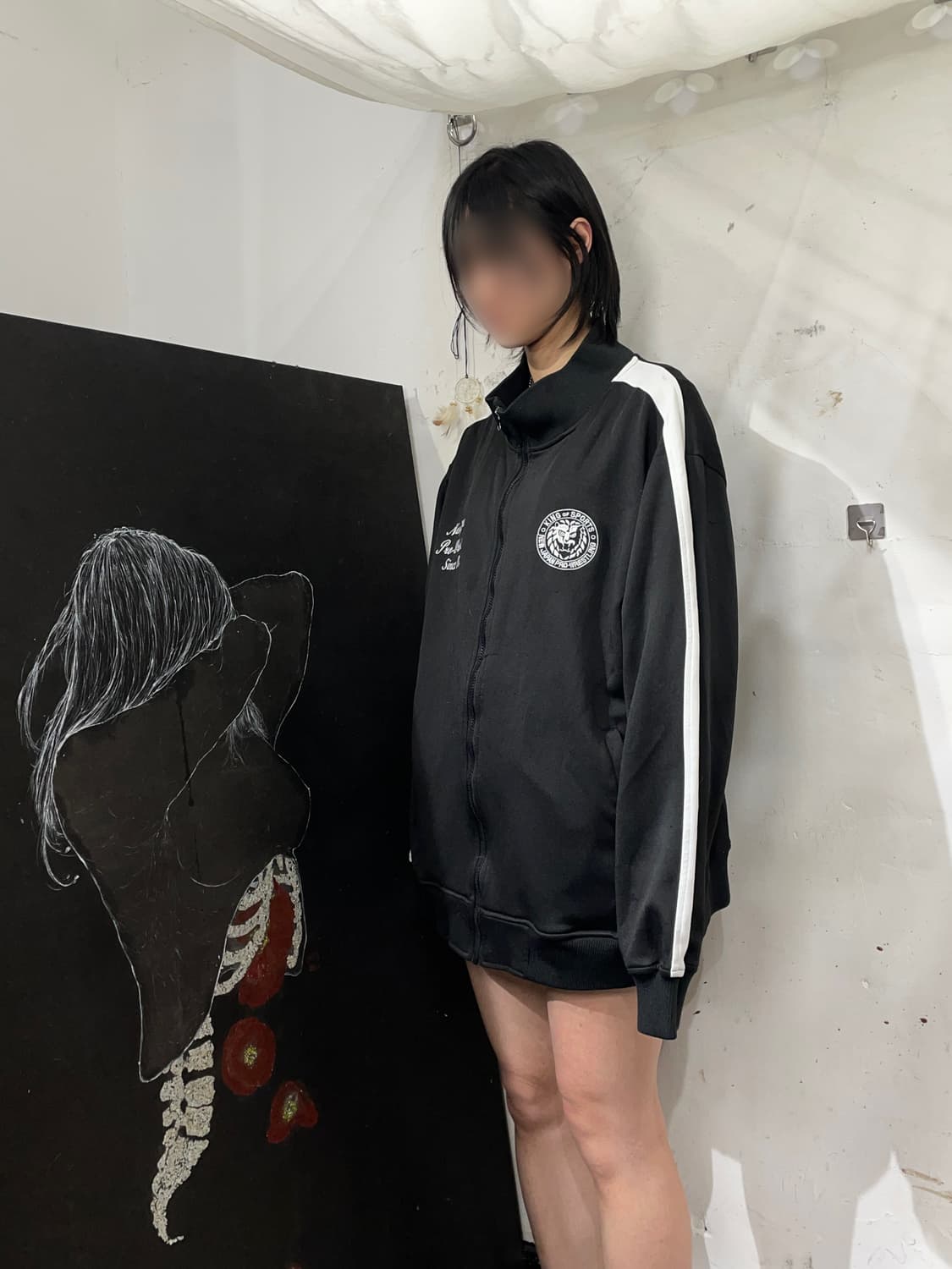 일본빈티지 new japan 빅로고 프린팅 양산형 지뢰계 오버핏 져지 5 상품이미지4