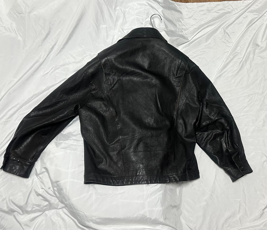 라이더스 컷오프 가죽 자켓 (블랙) 상품이미지2