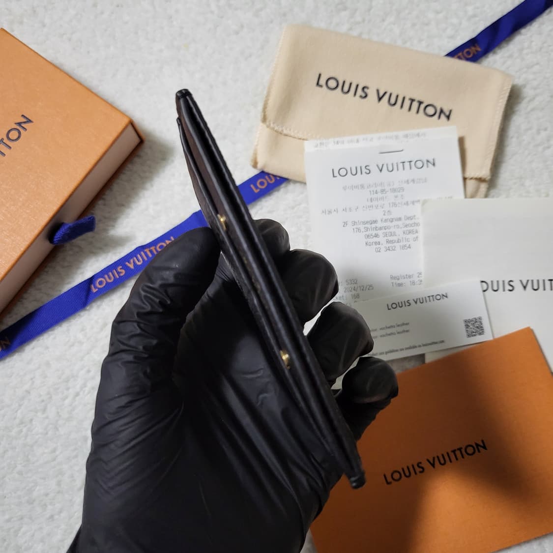 [1회착용/풀구성] 루이비통 앙프렝뜨 카드홀더 카드지갑  상품이미지5