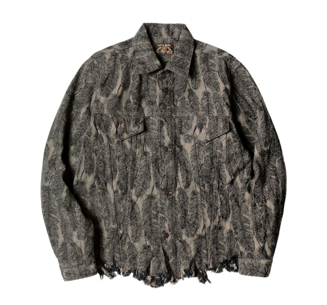 판매) 4사이즈 캐피탈 12온즈 페더 데님자켓 블랙 베이지 상품이미지1