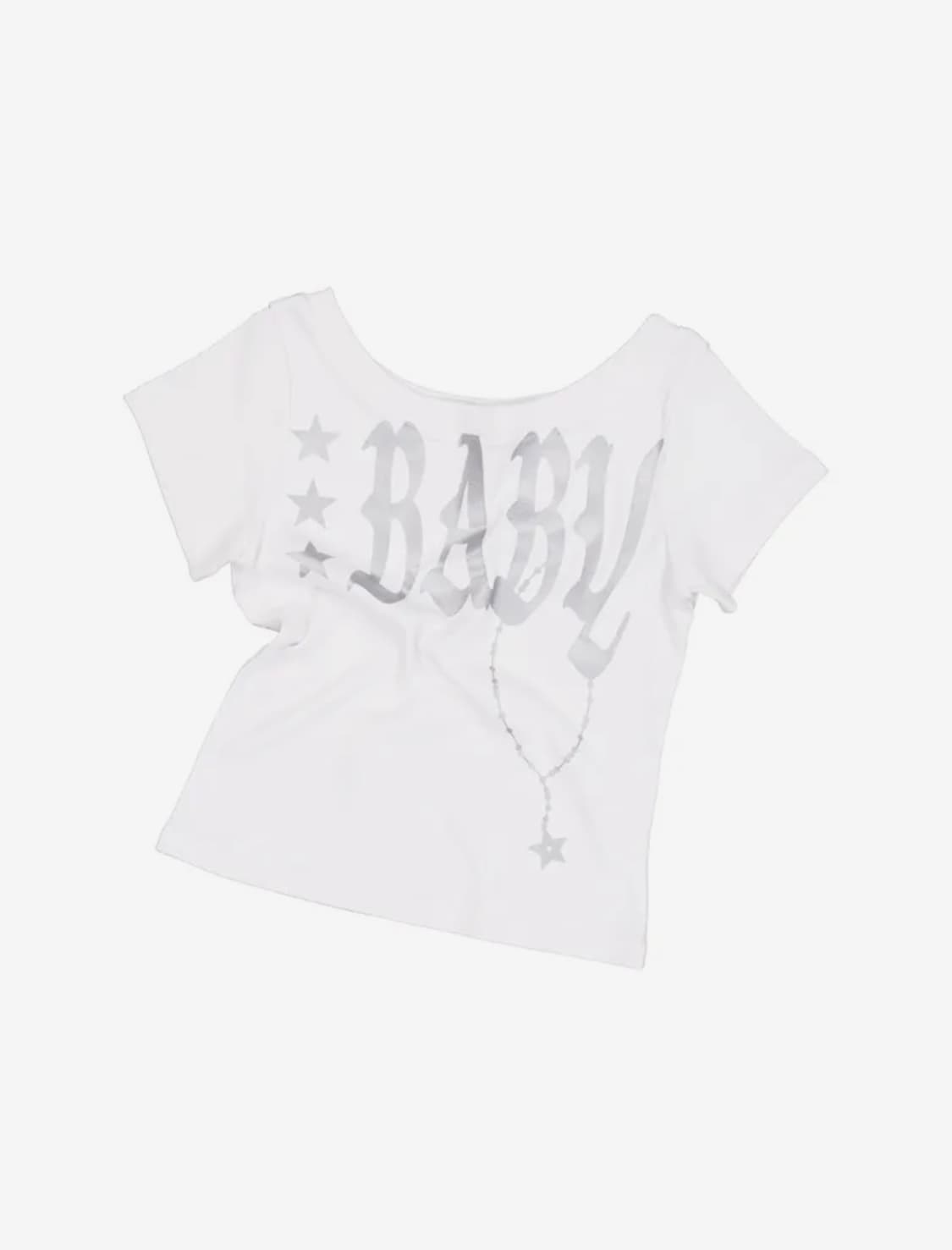 셋업이엑스이 BABY WIDE NECK TOP / WHITE 상품이미지2
