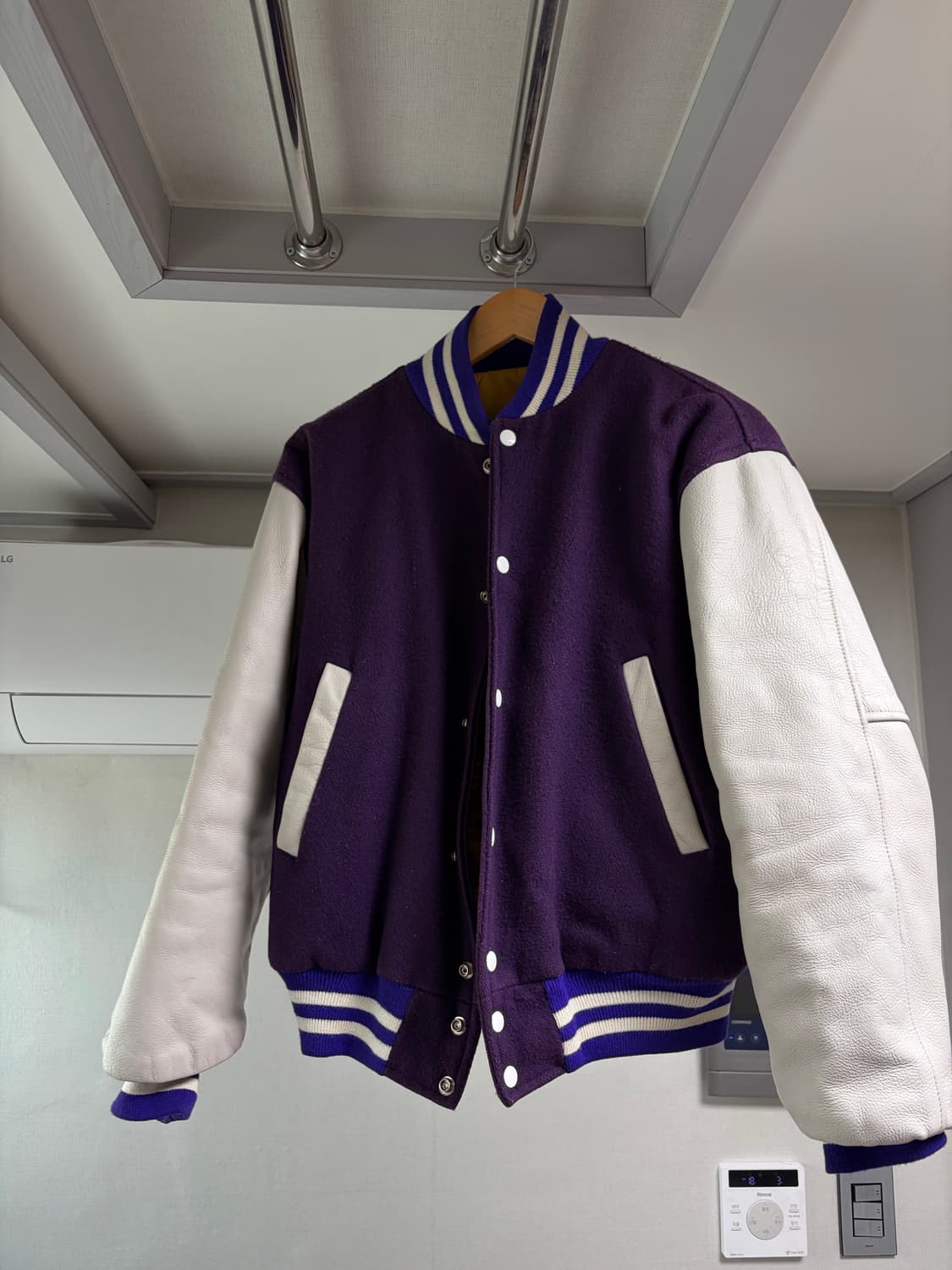 90s bape x post overalls 바시티 자켓 상품이미지3