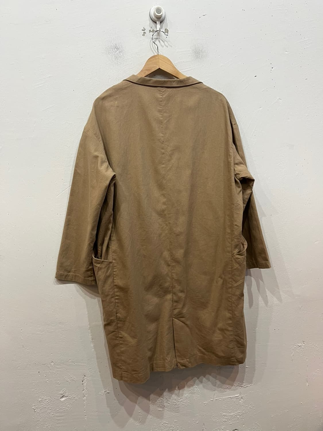 어스뮤직 JPN 네추럴라벨 린넨 블렌드 롱자켓 상품이미지3