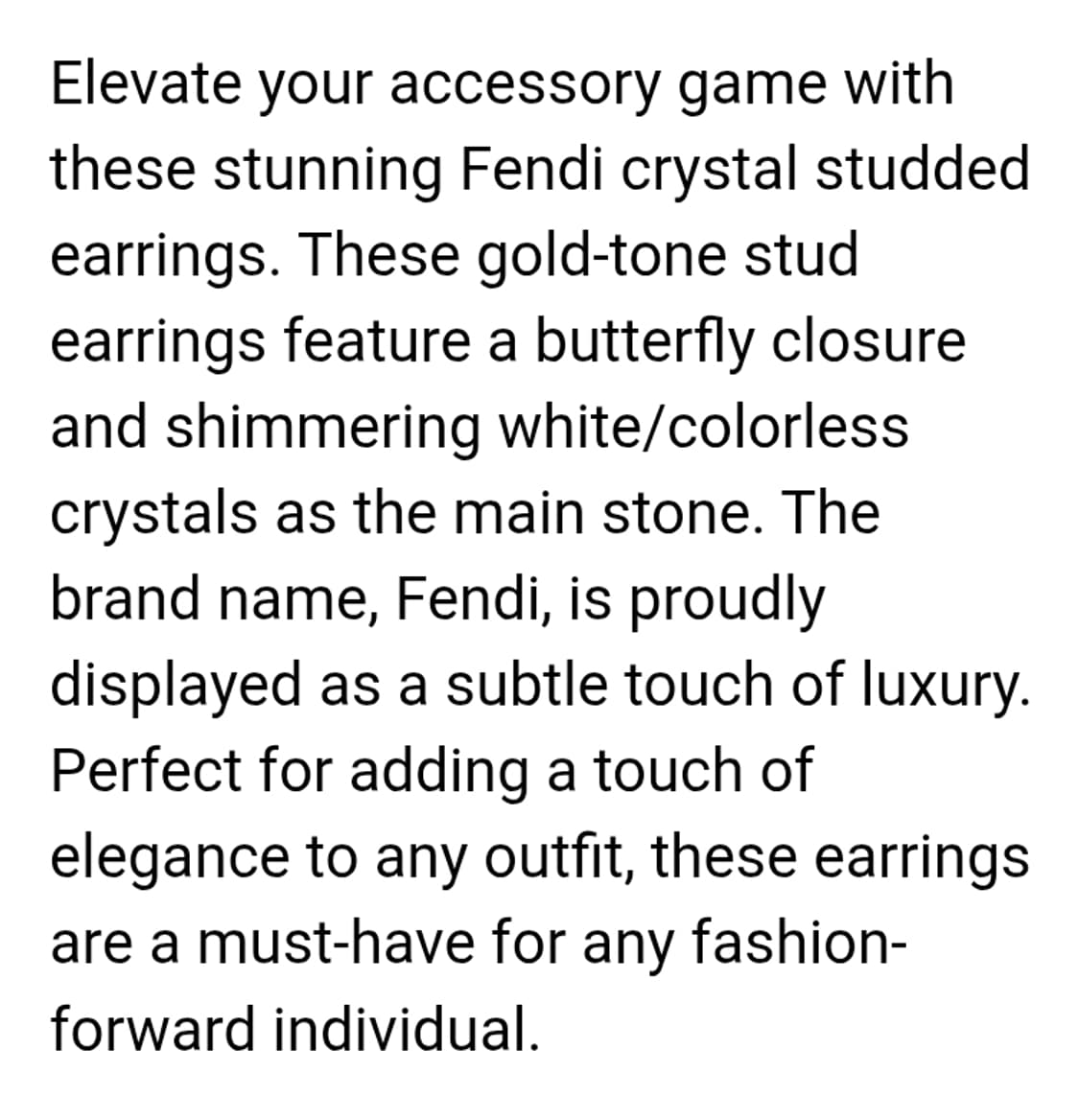 펜디 FF 크리스탈 스터드 귀걸이 상품이미지3