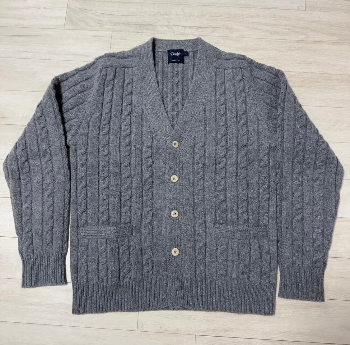 드레익스 램스울 케이블 가디건 L 상품이미지1