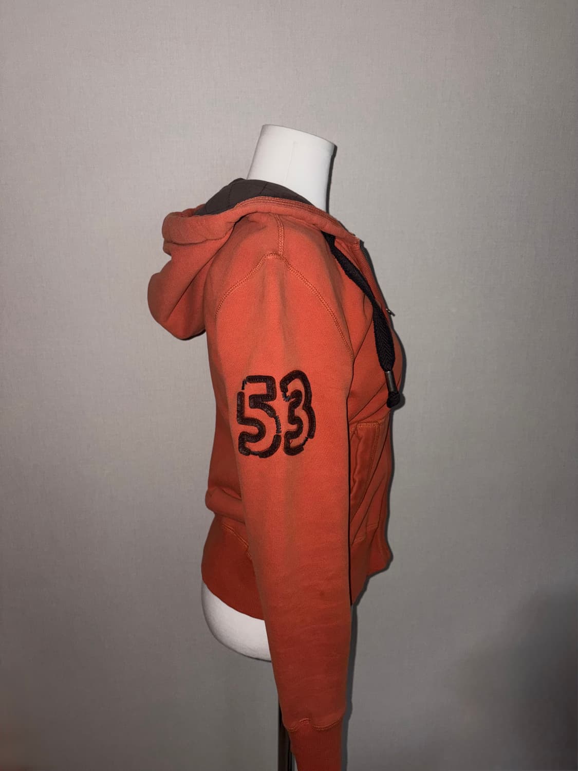 빈티지 스포티 후드집업 오렌지 상품이미지2