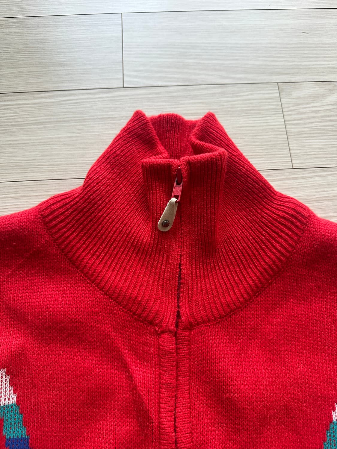 Power to the people 나바호 패턴 니트 집업 상품이미지4