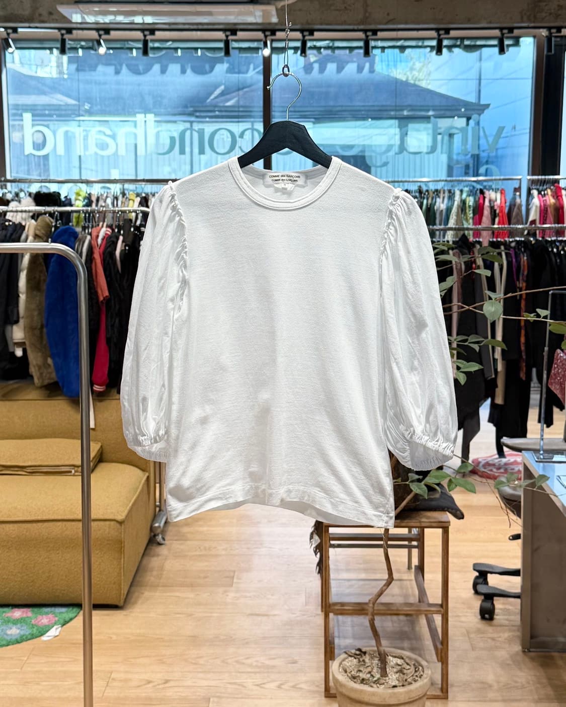 꼼데가르송 화이트 벌룬 롱슬리브  상품이미지1
