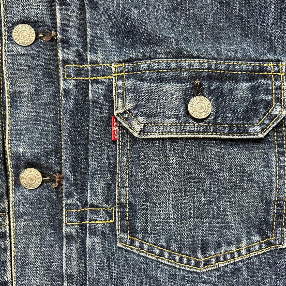 90s JPN LVC 71507 셀비지 데님 트러커 자켓 2세대 38 상품이미지4