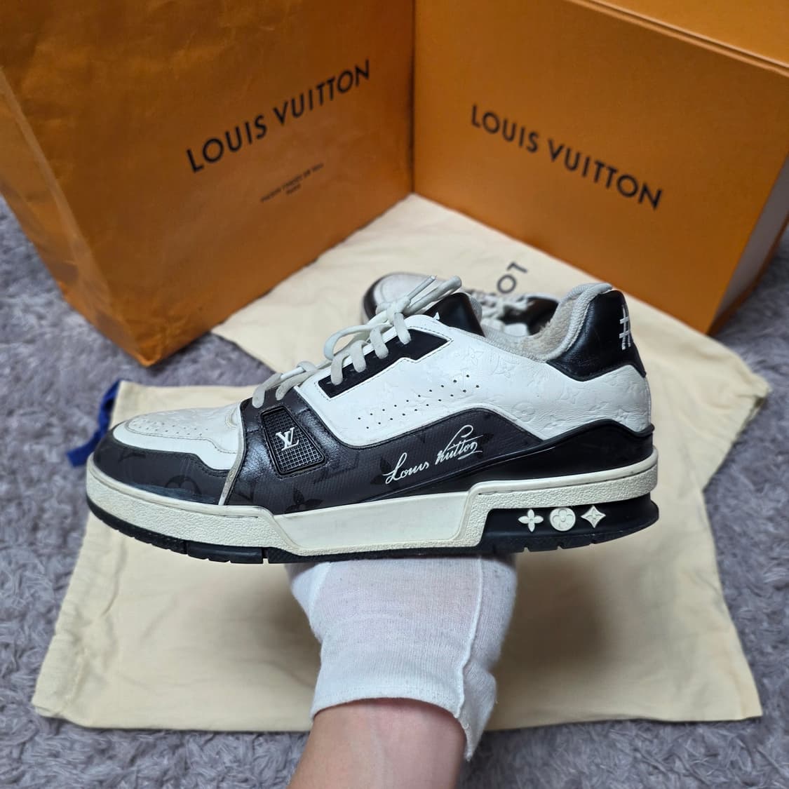 {클로젯}[6.5]루이비통 LV 트레이너 #54 스니커즈 블랙 상품이미지3