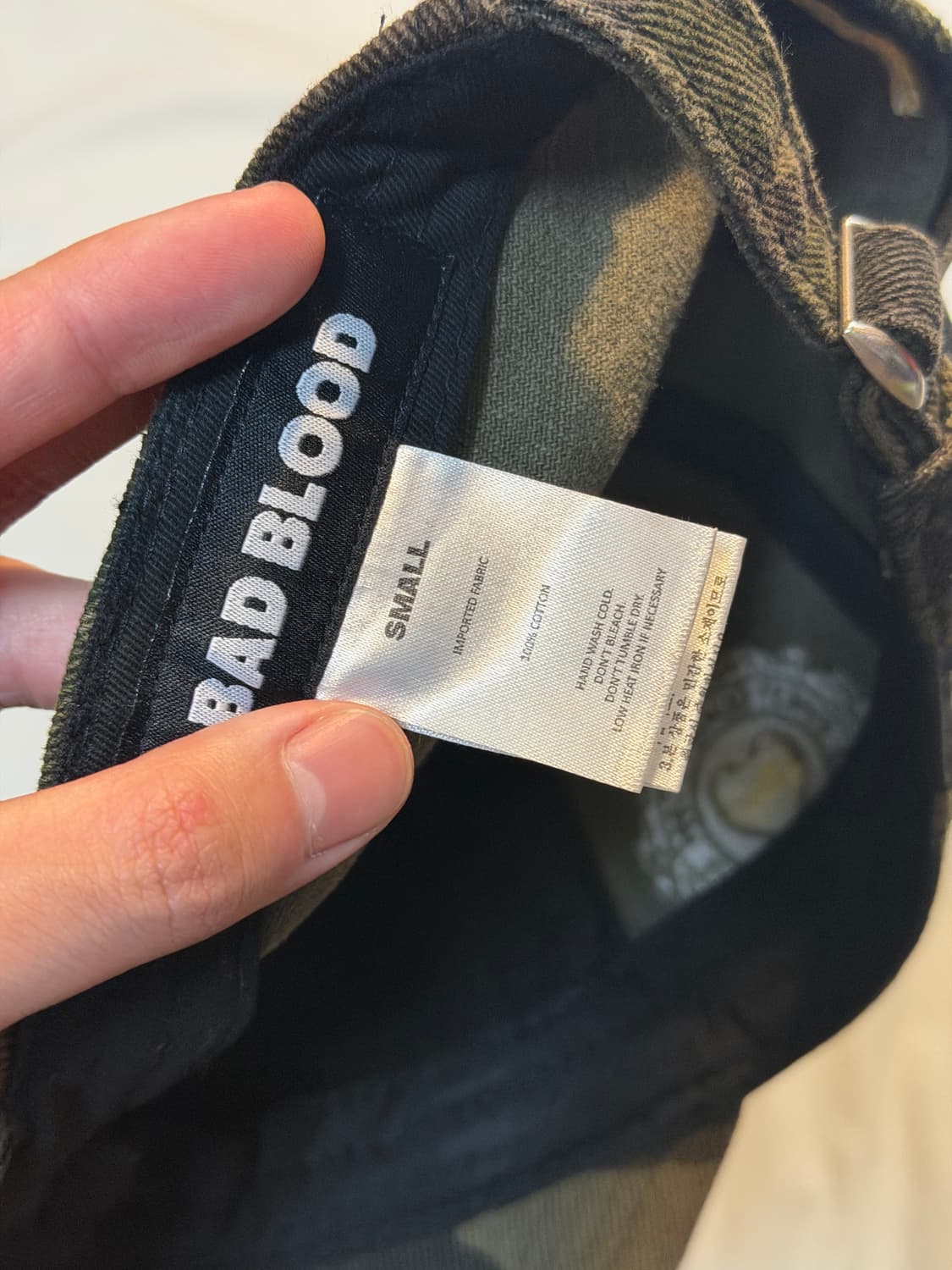 배드블러드 카모 오발로고 볼캡 상품이미지3