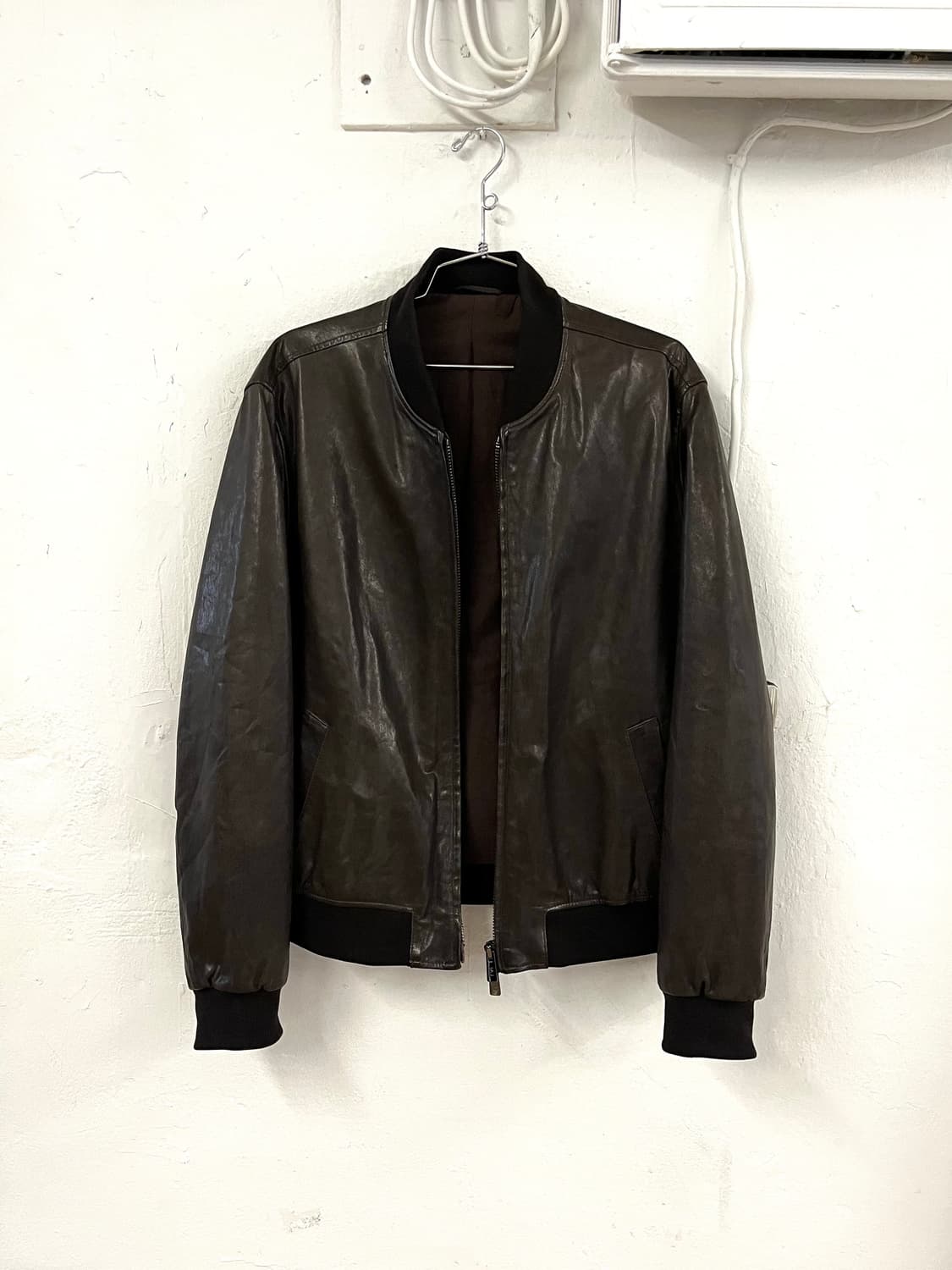 RVL 램스킨 레더 봄버 자켓 상품이미지4