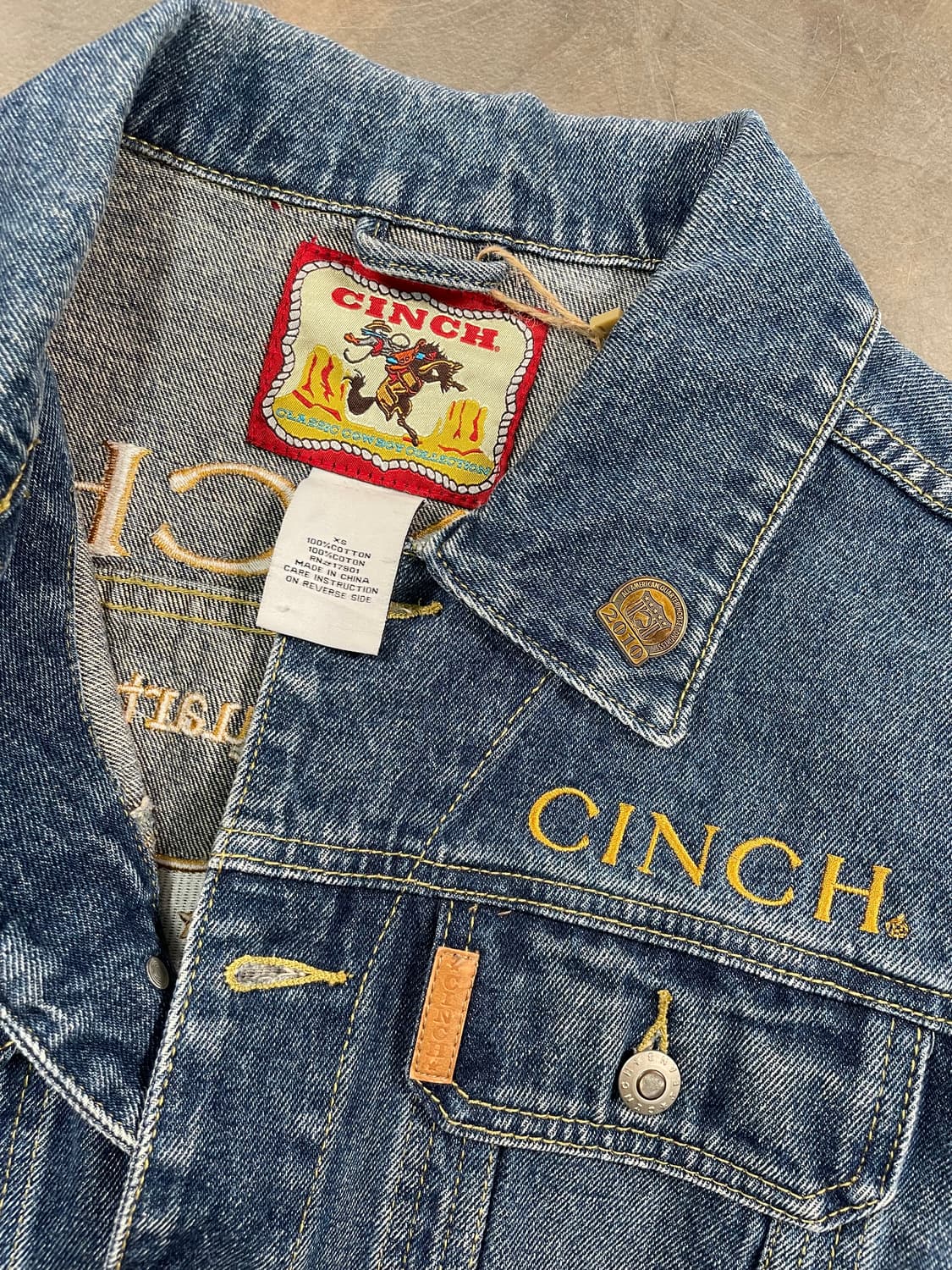 빈티지 패치워크 데님 트러커 자켓 상품이미지5