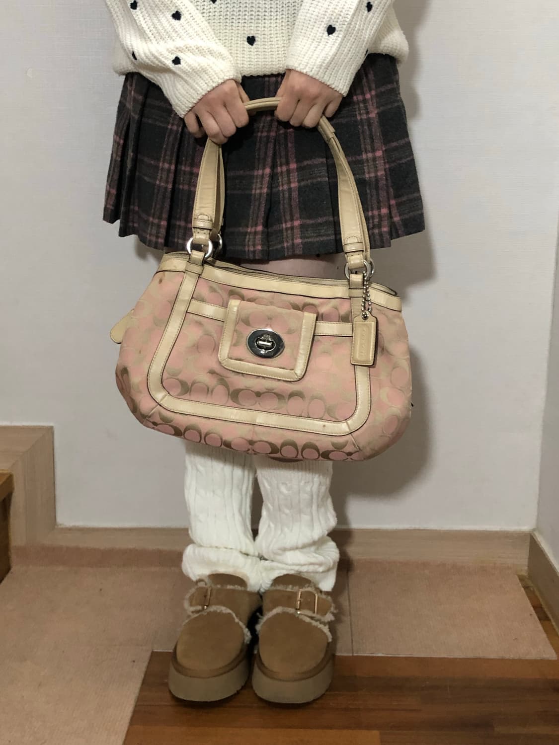 빈티지 코치 핑크 토트백 상품이미지2