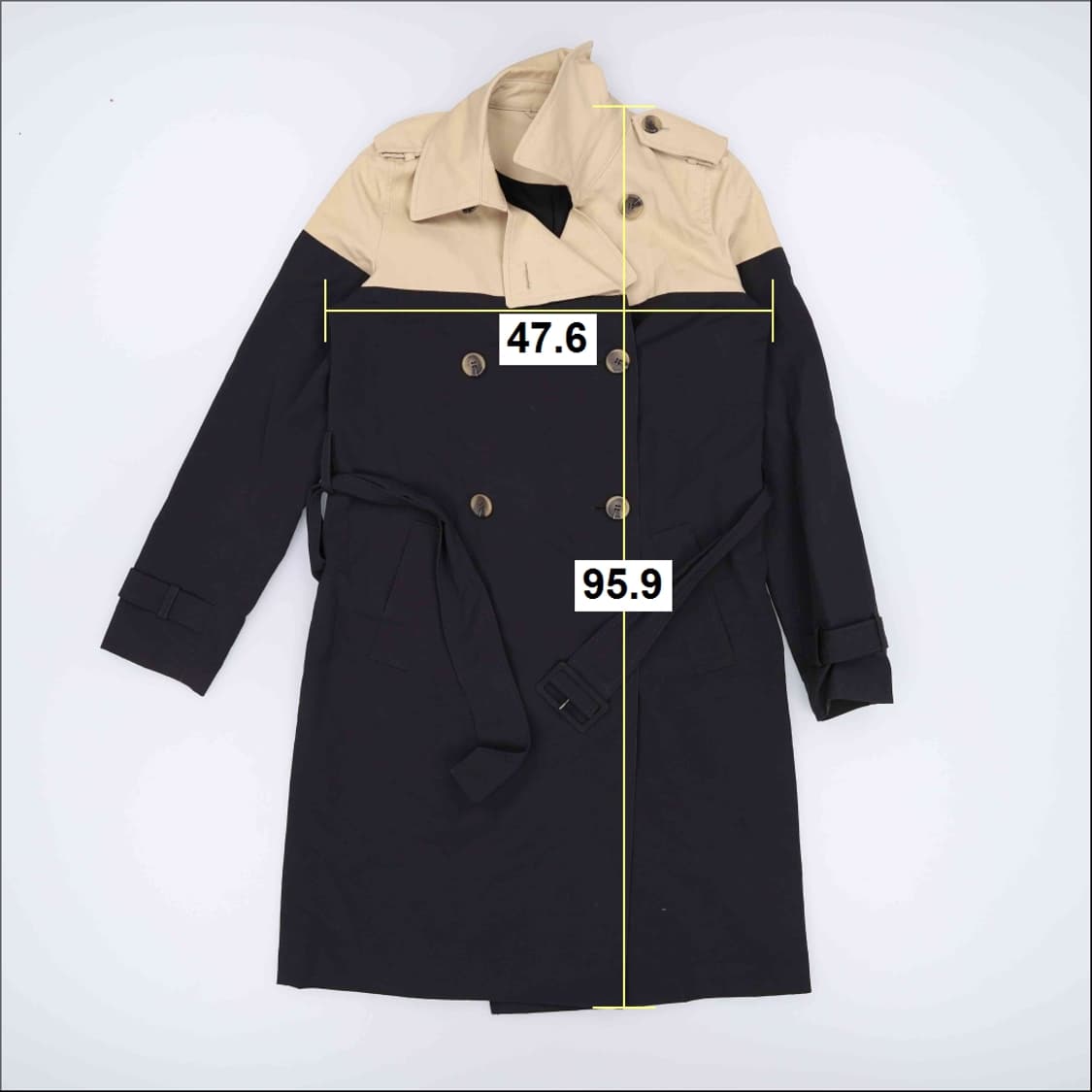 [55] 디케이엔와이 여성 배색 트렌치코트 자켓 0108J 상품이미지8