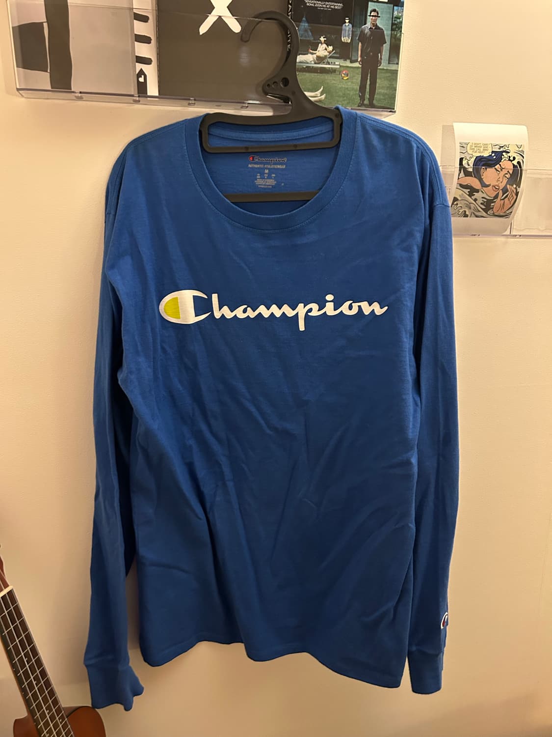 챔피온 블루 긴팔티 상품이미지1