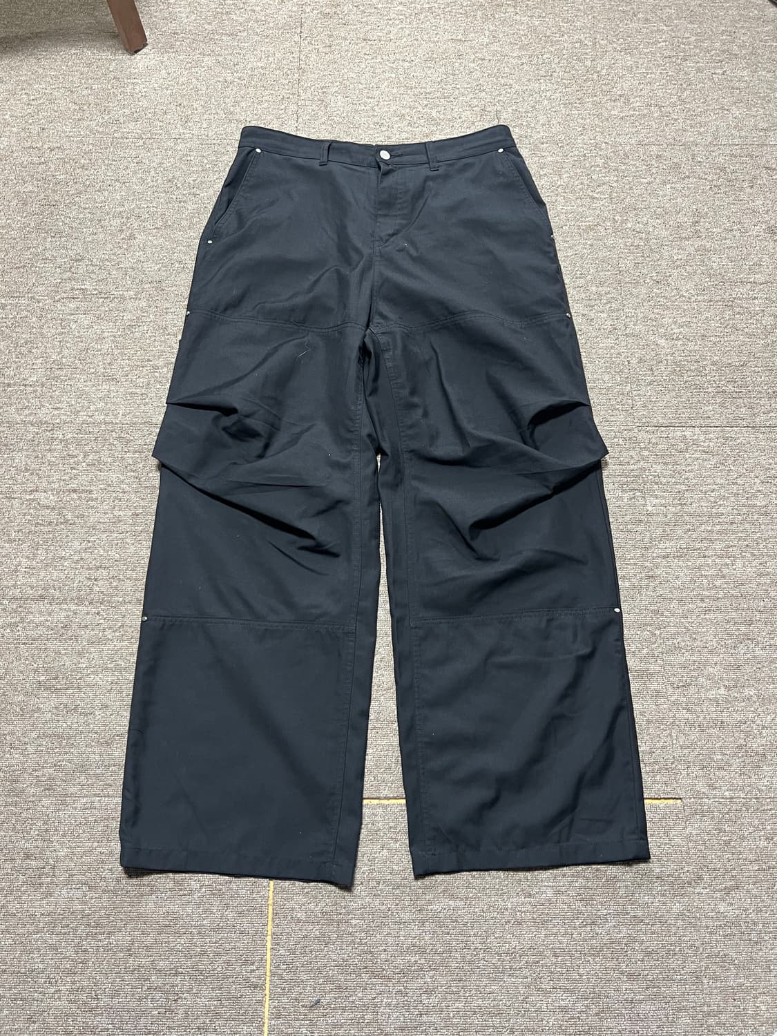 마틴플랜 블랙 와이드 팬츠 XL 상품이미지1