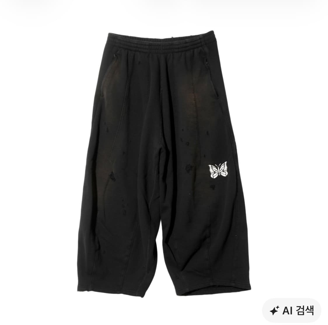 니들스 디컨스트럭티드 H.D. 스웨트팬츠 코튼 프렌치 테리 블랙 상품이미지1
