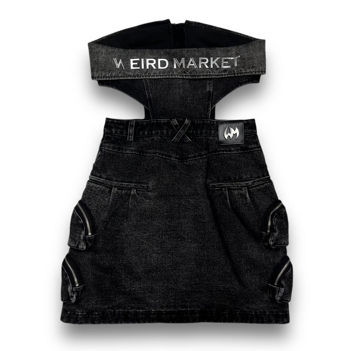 위어드 마켓 멀티 포켓 y2k 흑청 원피스 상품이미지4