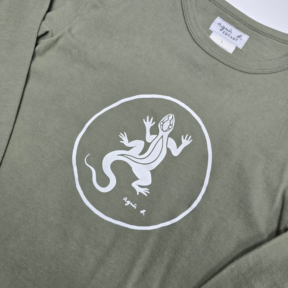 키즈L 아네스베 카키 긴팔티 상품이미지2