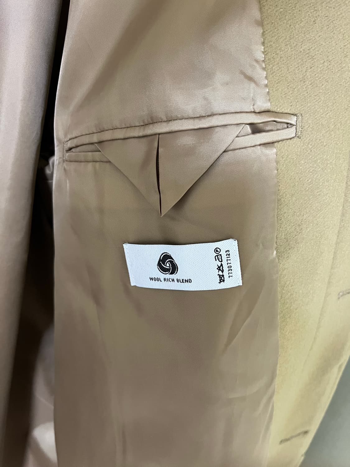 던스트 유니섹스 울 코트 XL 카멜 색상 상품이미지3