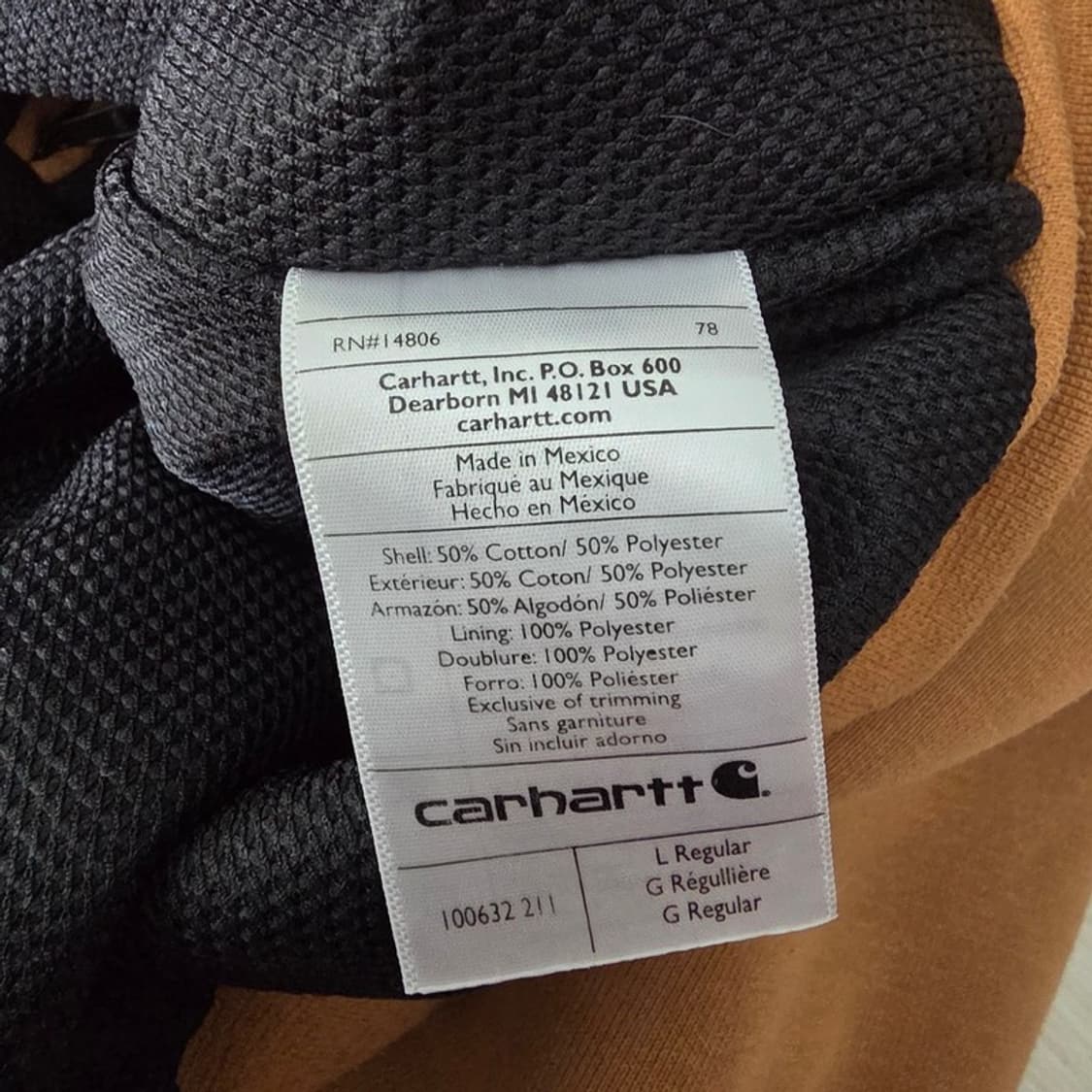 칼하트 100632-211 써멀 후드집업 L 상품이미지6