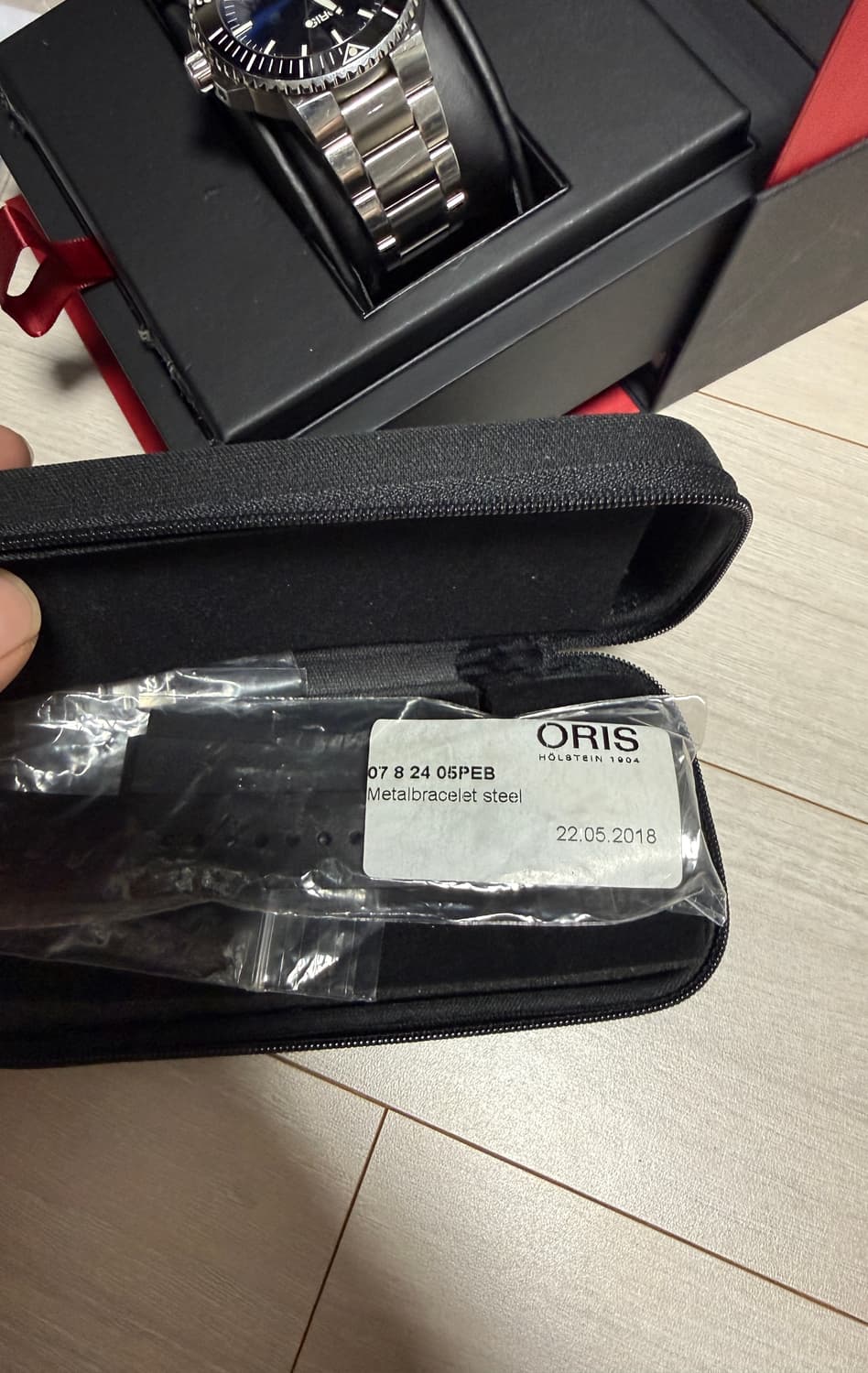 오리스 애커스 딥블루 43mm 풀세트 (국내 성골 / 정품 러버밴드 포함 상품이미지7