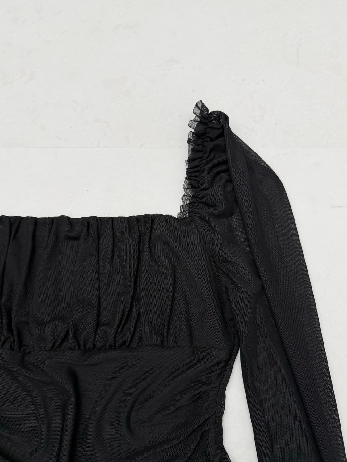 블랙 메쉬 바디수트  상품이미지5