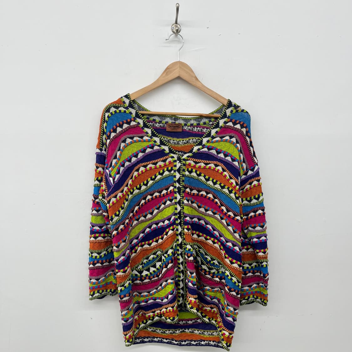 미쏘니 멀티컬러 니트 가디건 여L 상품이미지1