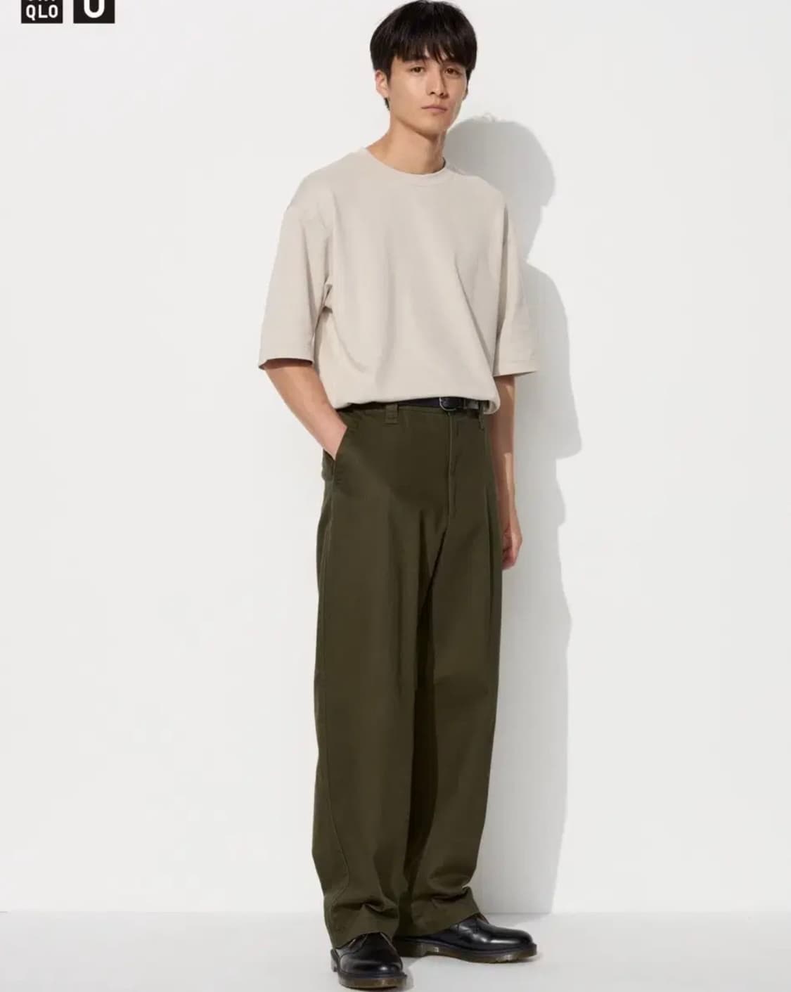 유니클로u 와이드핏치노 76 사이즈 다크브라운 긴기장 상품이미지1