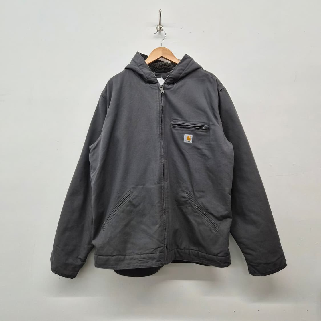 칼하트 워시드 덕 셰르파 안감 자켓 차콜색 남성 XL 상품이미지1