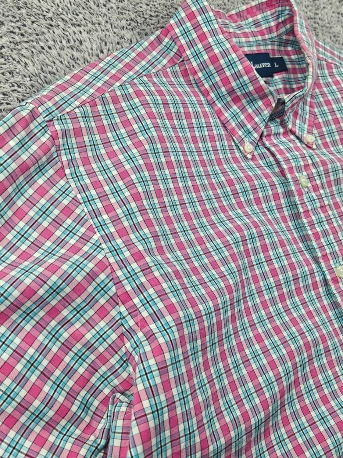 폴로랄프로렌 체크 하프 반팔 셔츠 ( L ) / 11920 상품이미지6