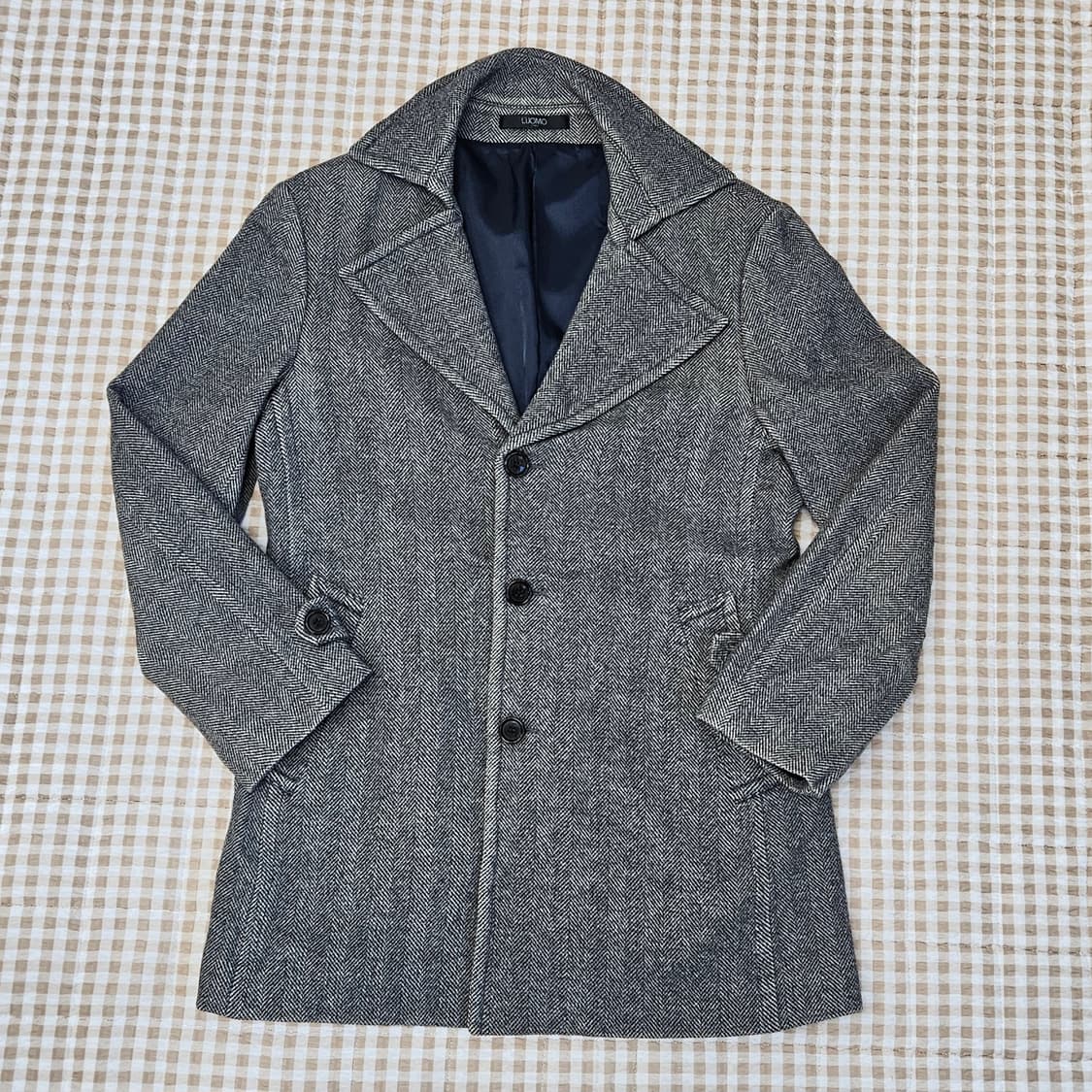 워모 헨링본 하프 코트 자켓 남자100 상품이미지1