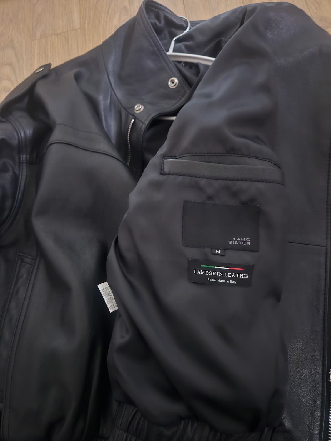 강자매 램스킨 가죽 레더 자켓 m 상품이미지6