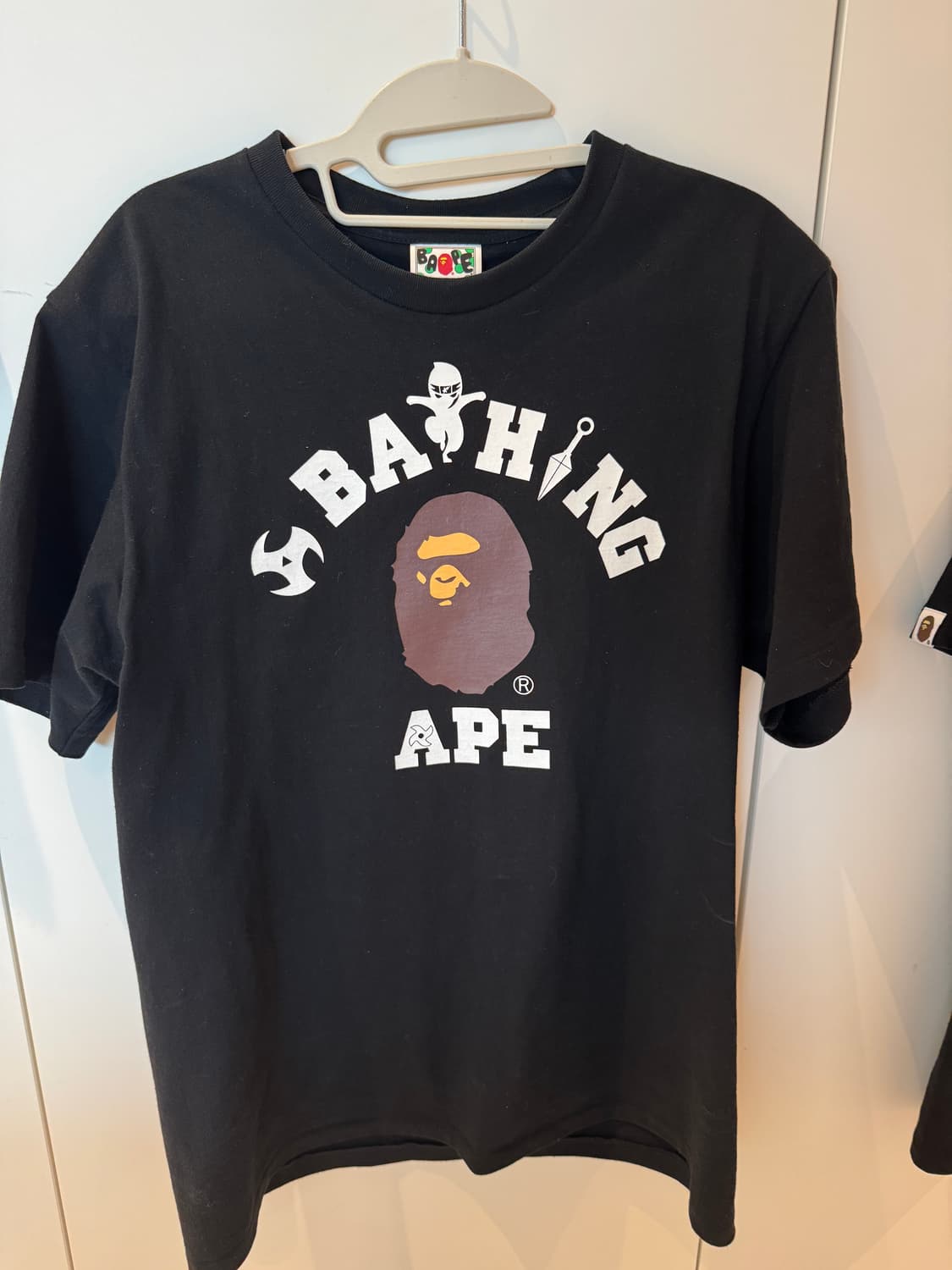 베이프 닌자 컬리지 티셔츠 블랙 상품이미지2